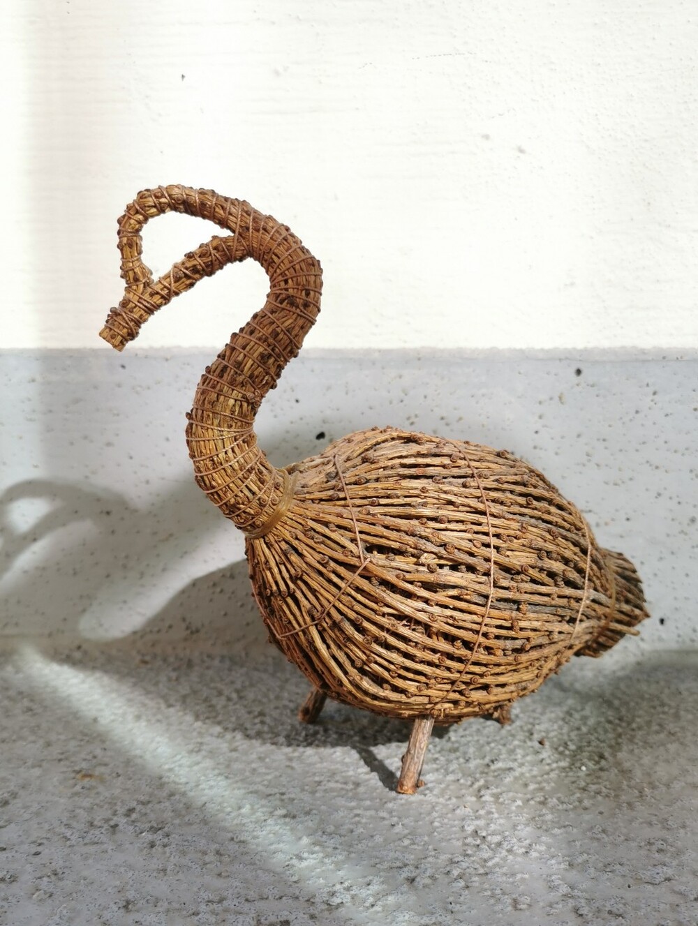 Vintage Cree Tamarack Twig Goose Decoy – Traditional Indigenous Folk Art